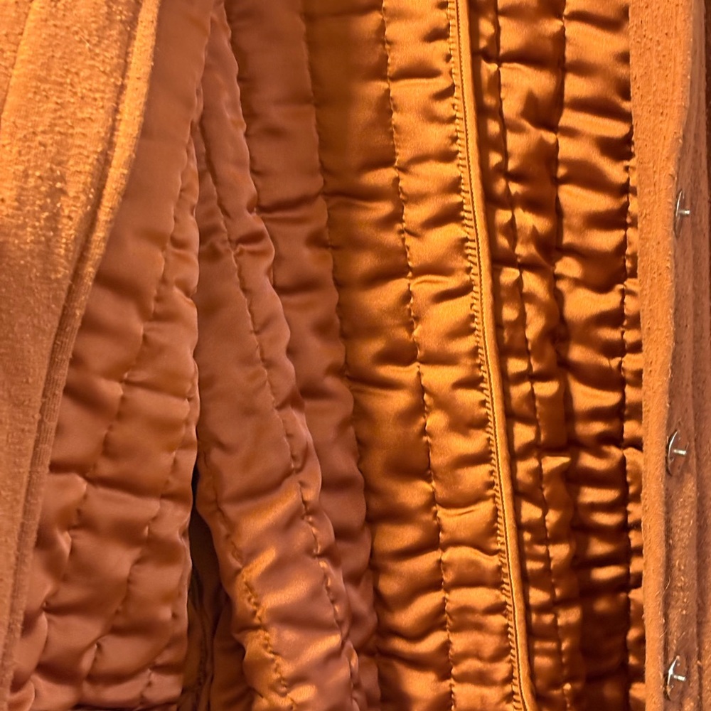Women's Orange Quilted Jacket
